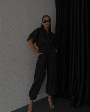 FULL BODY WITH POCKETS AND ELASTIC - BLACK